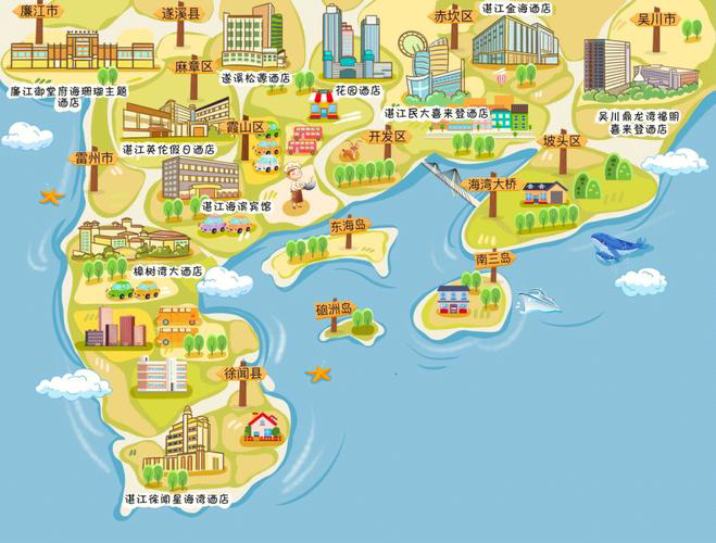 朗县手绘地图旅游的艺术指南